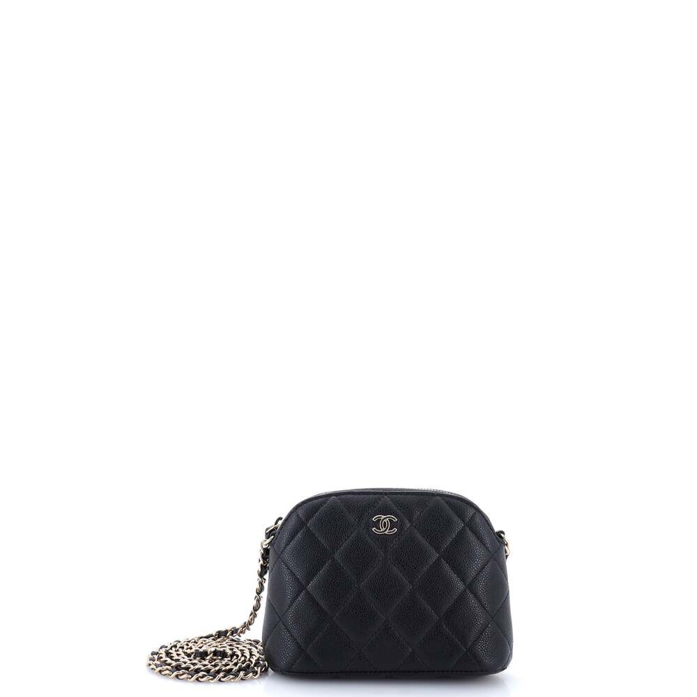 Chanel Cc Dome Zip Clutch With Chain #266286C48B